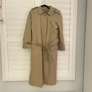 Vintage Burberry’s Wool Longline Trench Coat Tan Size Small